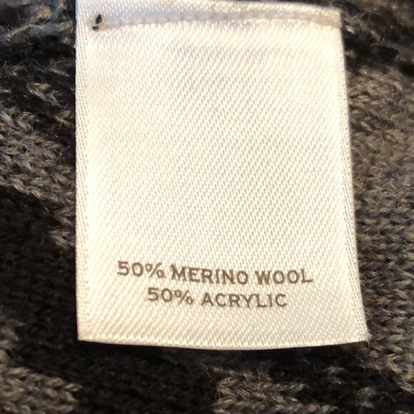 Halogen by Nordstroms Wool Acrylic Knit Blazer Style Cardigan Sweater Blk Gry S - Picture 7 of 11